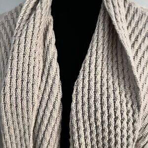 ESPERANZA Light Tan Cozy Sweater sz 1x long knit cardian sweater